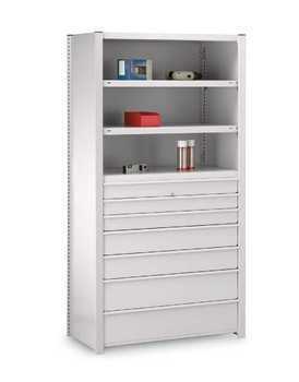 Lagersysteme Regal mit Schubladen