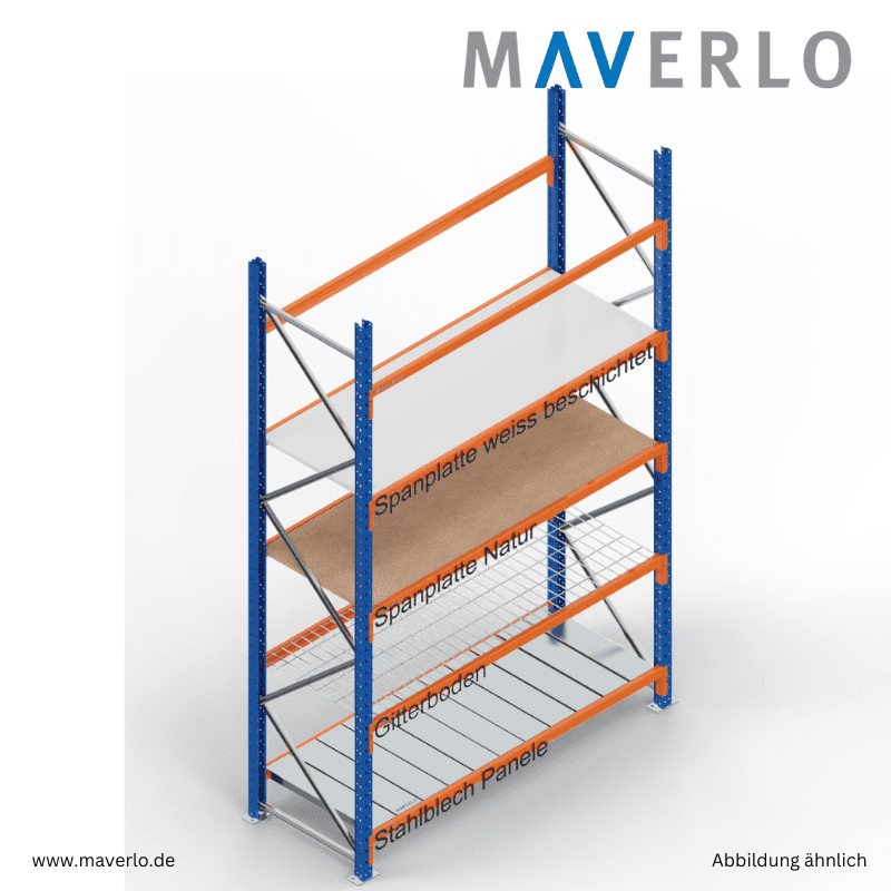 **Alt-Tag:**<br />
`Lastenregal, robustes und stabiles Schwerlastregal mit hoher Tragkraft, ideal für die Lagerung von schweren Gütern in Industrie, Logistik, Lagerhäusern und Werkstätten. Perfekte Lösung für die Organisation von Paletten, Kisten und sperrigen Materialien in verschiedenen Lagerbereichen. Erhältlich in unterschiedlichen Höhen und Breiten für maximale Flexibilität und Effizienz.`